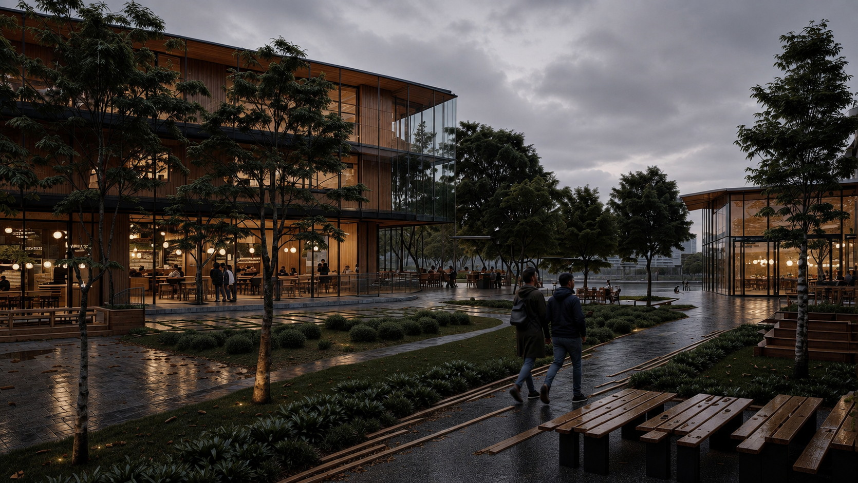 Publieke functies rond een groen stedelijk park